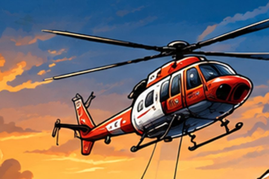 Helikopterle kurtarma operasyonu eğitimi